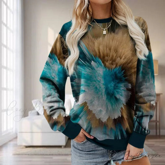 Tie-Dye Casual Sweatshirt Multicolor / S