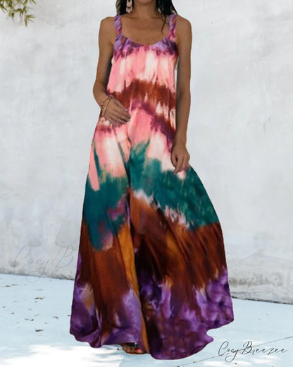 Tie-dye dress Pink / S