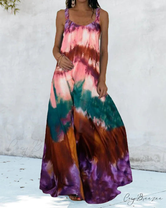Tie-dye dress Pink / S
