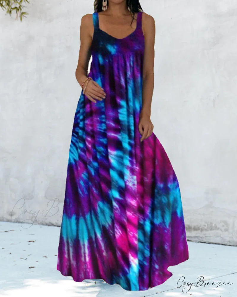 Tie-dye dress Purple / S