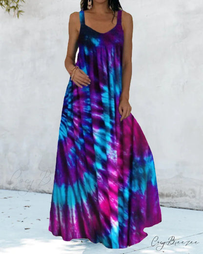 Tie-dye dress Purple / S