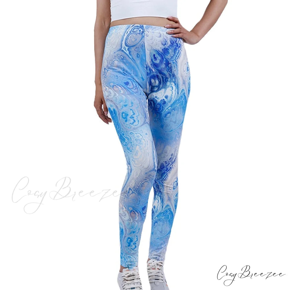 Tie Dye Printing Bottom Fitness Pants Sexy Trousers