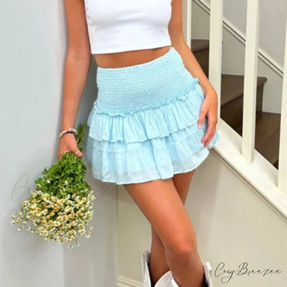 Tiered Ruffled Flowy Skirt skirts-250223