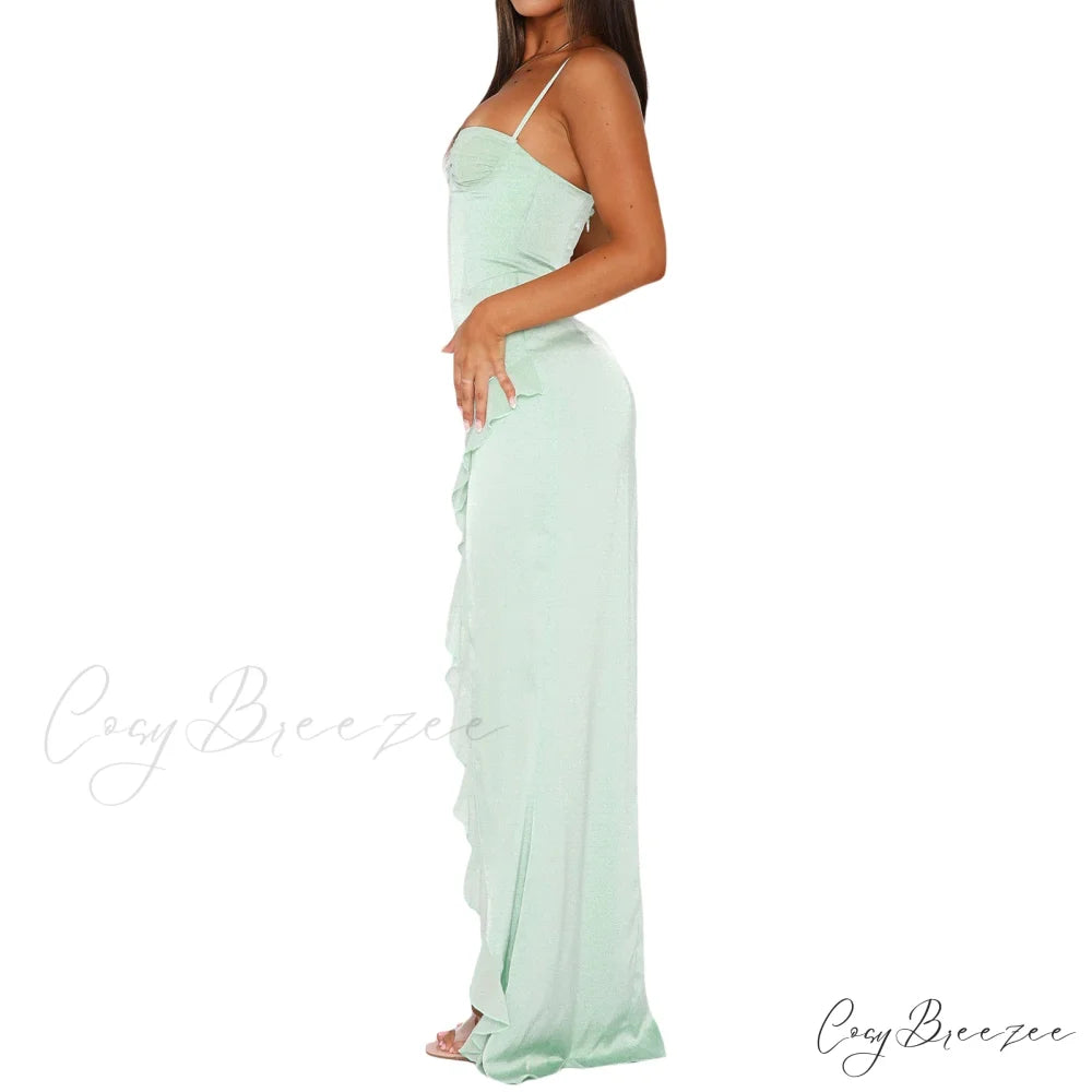 Tiffany Sleeveless High Charming Slit Formal Dress