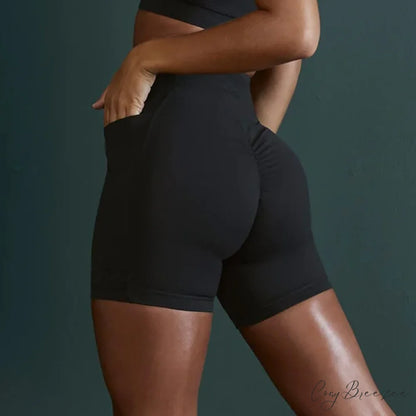 Tight Sports Pocket Fitness Yoga Short Pant black / S