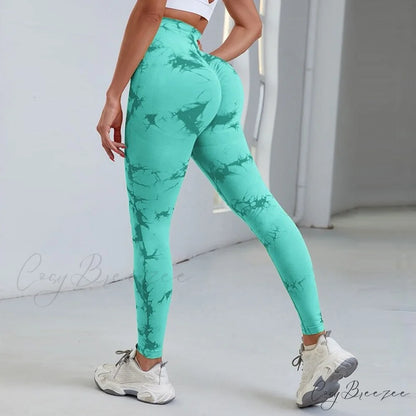 Tights High Waist Trousers Workout Sports Clothes Grass Greeb / XS