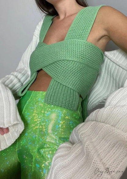 Tina Knitted Top One Size / green