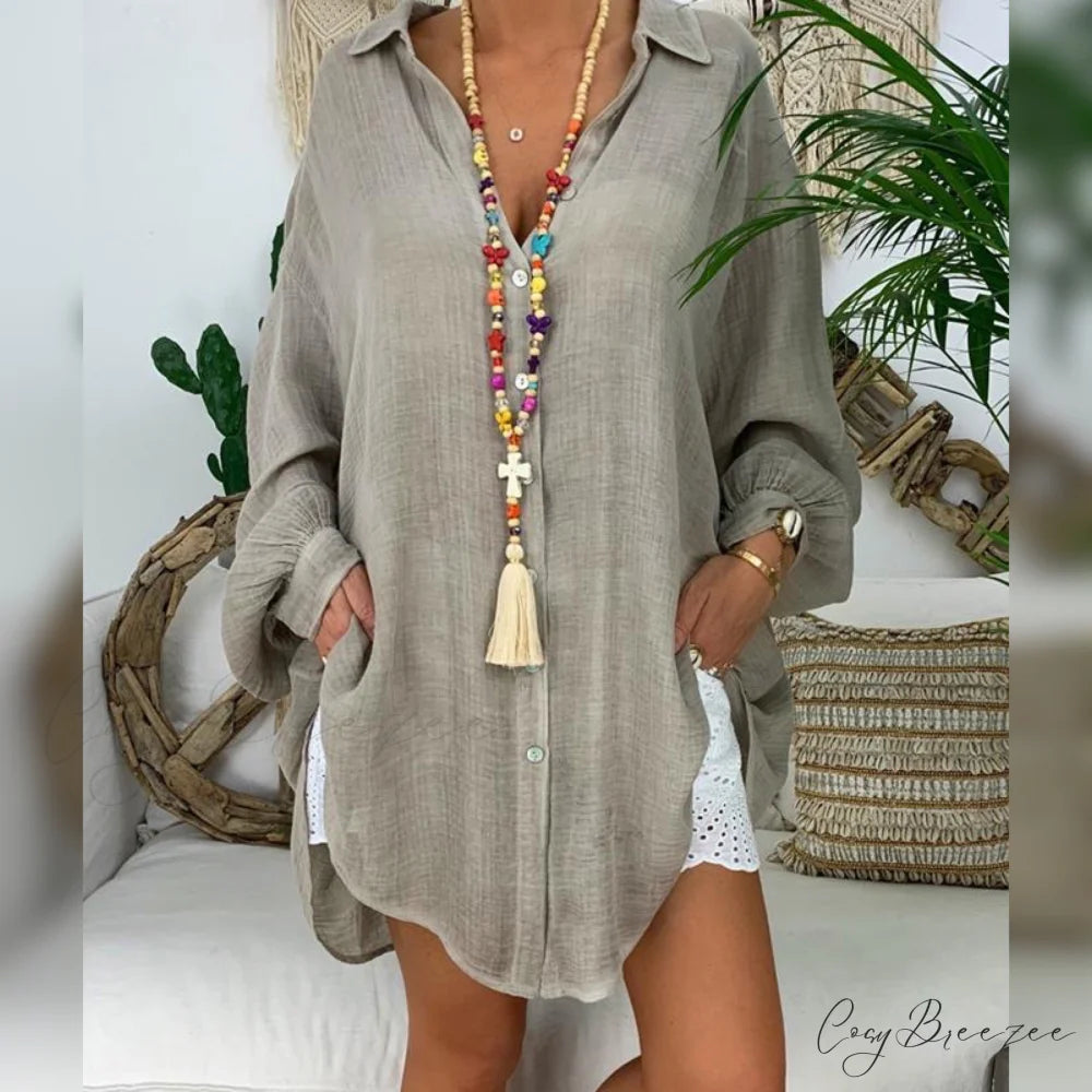 Tizania Women’s Blouse Gray / S