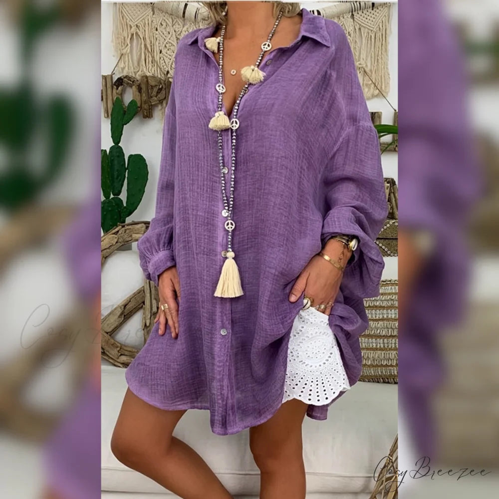 Tizania Women’s Blouse Purple / S