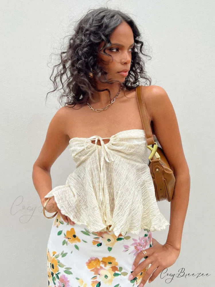 Top Girl Color Brief Solid Tank for Spice Off-Shoulder Women Cracker khaki / S