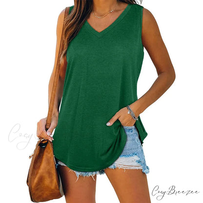 Top Neck for Tank V Women Green / S