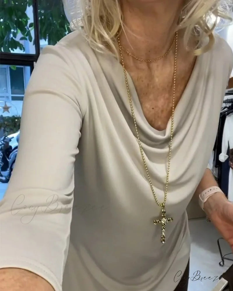 Top Set Cardigan Solid Two-Piece in Color