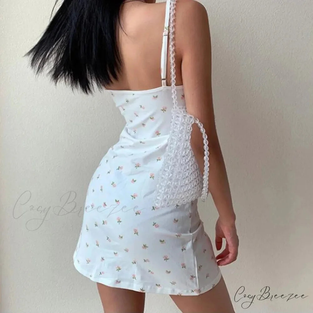 Traf Halter Fit Knitted Mini Dress