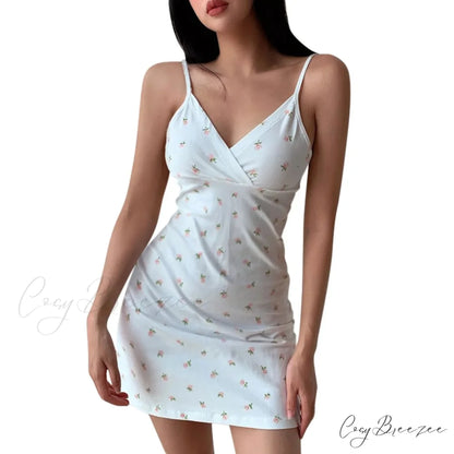 Traf Halter Fit Knitted Mini Dress White / S