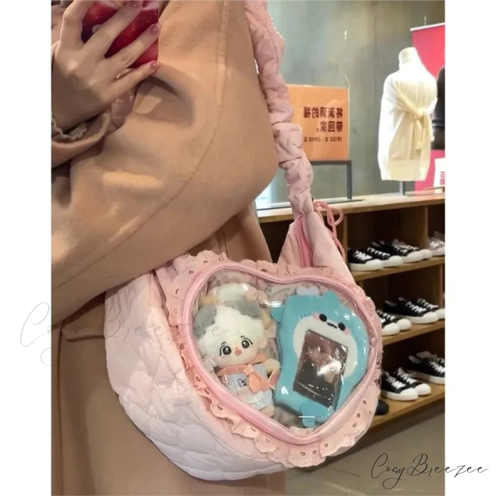Transparent Heart Ita Casual Crossbody Bag crossbody-250126