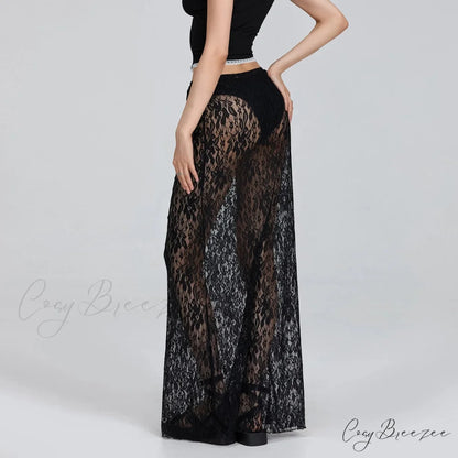 Transparent Slim Fit Skirt skirts-250223