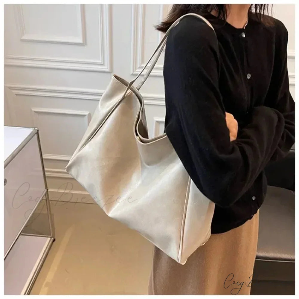 Trendy Bow Casual Bag Creamy-white shoulder-250126
