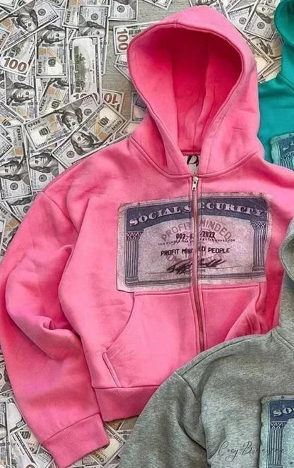 Trendy Brand Printed Hoodie 6 pink / S hoodies-241228