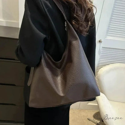 Trendy Leather Tote Bag shoulder-250126