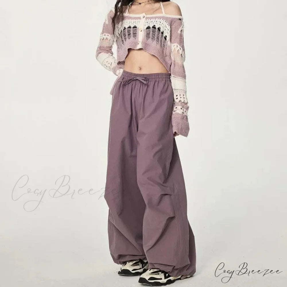 Trendy Loose Workwear Cargo Pants pants-241228