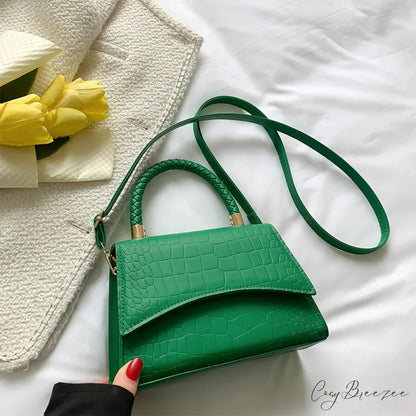 Trendy Plaid Chain Designer Crossbody Handbag Green handbag-250126
