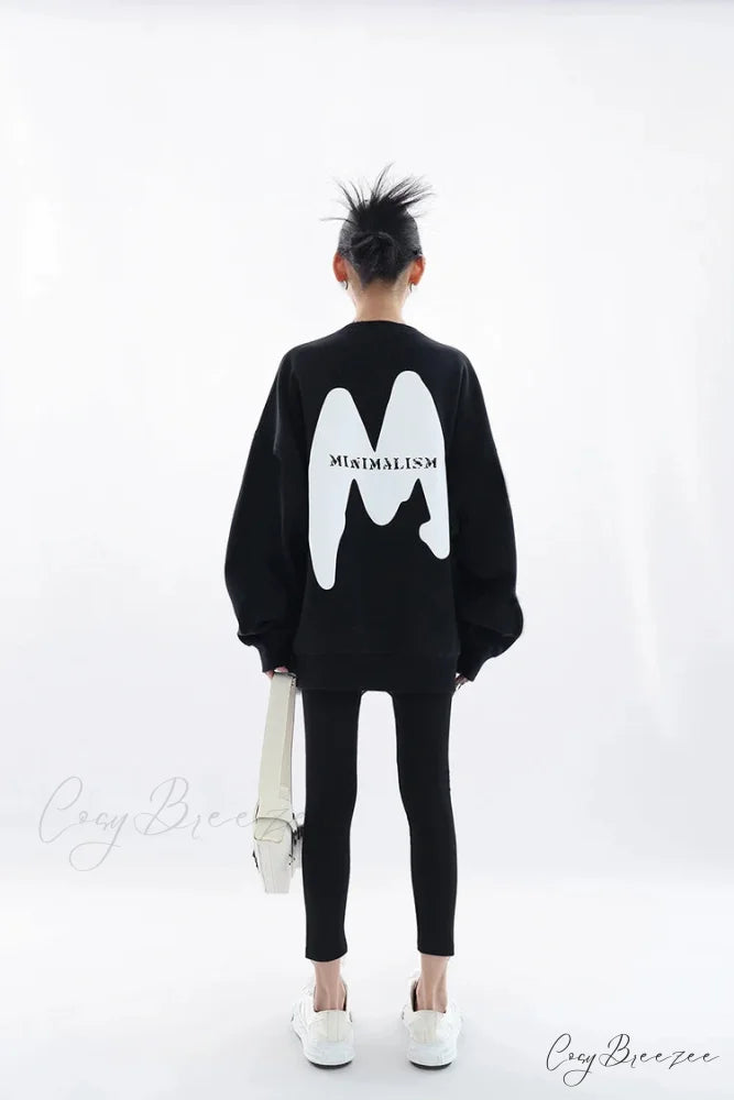 Trendy Printed Oversized Casual Autumn Hoodie