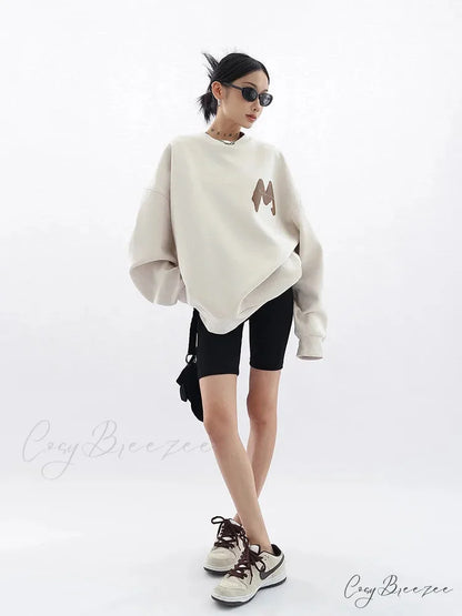Trendy Printed Oversized Casual Autumn Hoodie