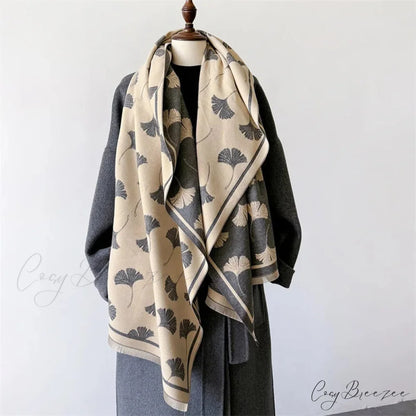 Trendy Winter Warm Cashmere Scarf white2 scarf-241228