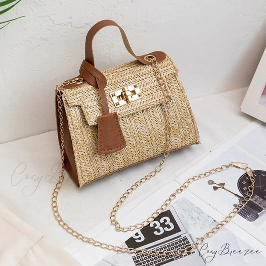 Trendy Woven Personality Straw Handbag handbag-250126