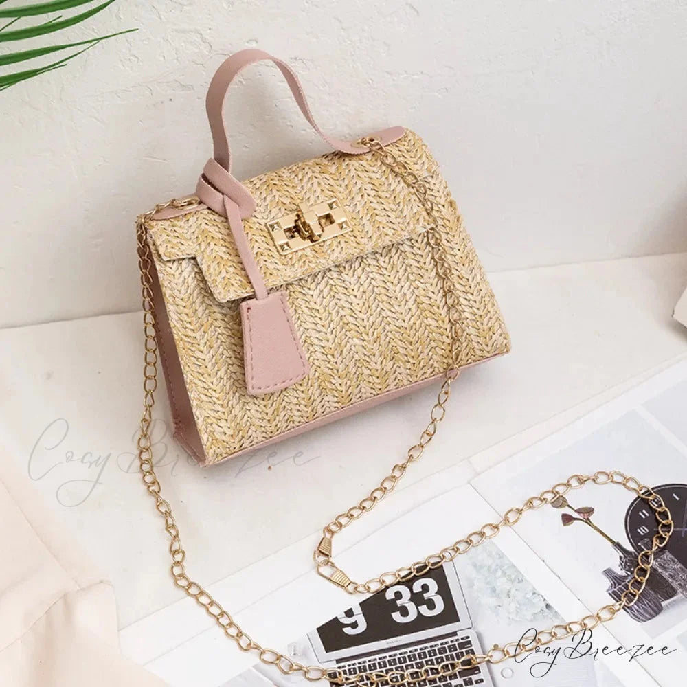 Trendy Woven Personality Straw Handbag handbag-250126