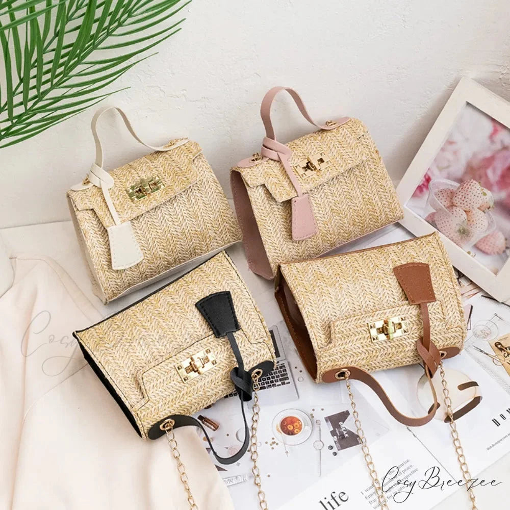 Trendy Woven Personality Straw Handbag handbag-250126