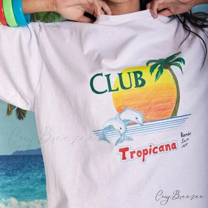 Tropical Shoreline Summer Vsco Tee t-shirt-250223