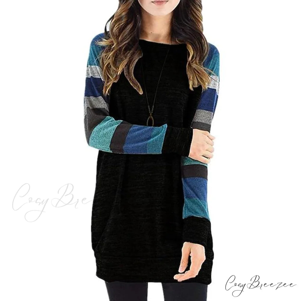 Tunic for Arm Ribbed Knit Long Top Lightweight Women Type 4 / S