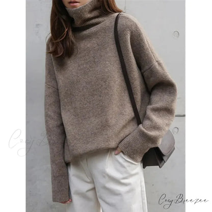 Turtleneck Cashmere Thickened Sweater camel / S swraters-241228