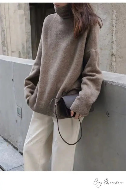 Turtleneck Cashmere Thickened Sweater swraters-241228