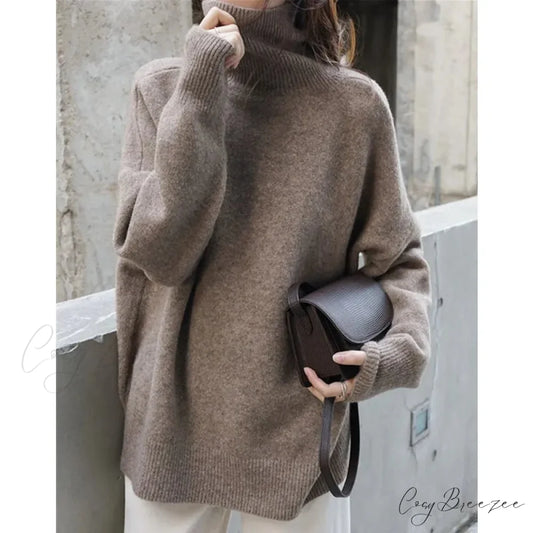 Turtleneck Cashmere Thickened Sweater swraters-241228