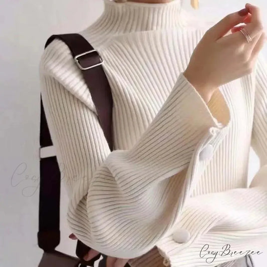 Turtleneck & Crochet E-girl Year-round Sweater swraters-241228
