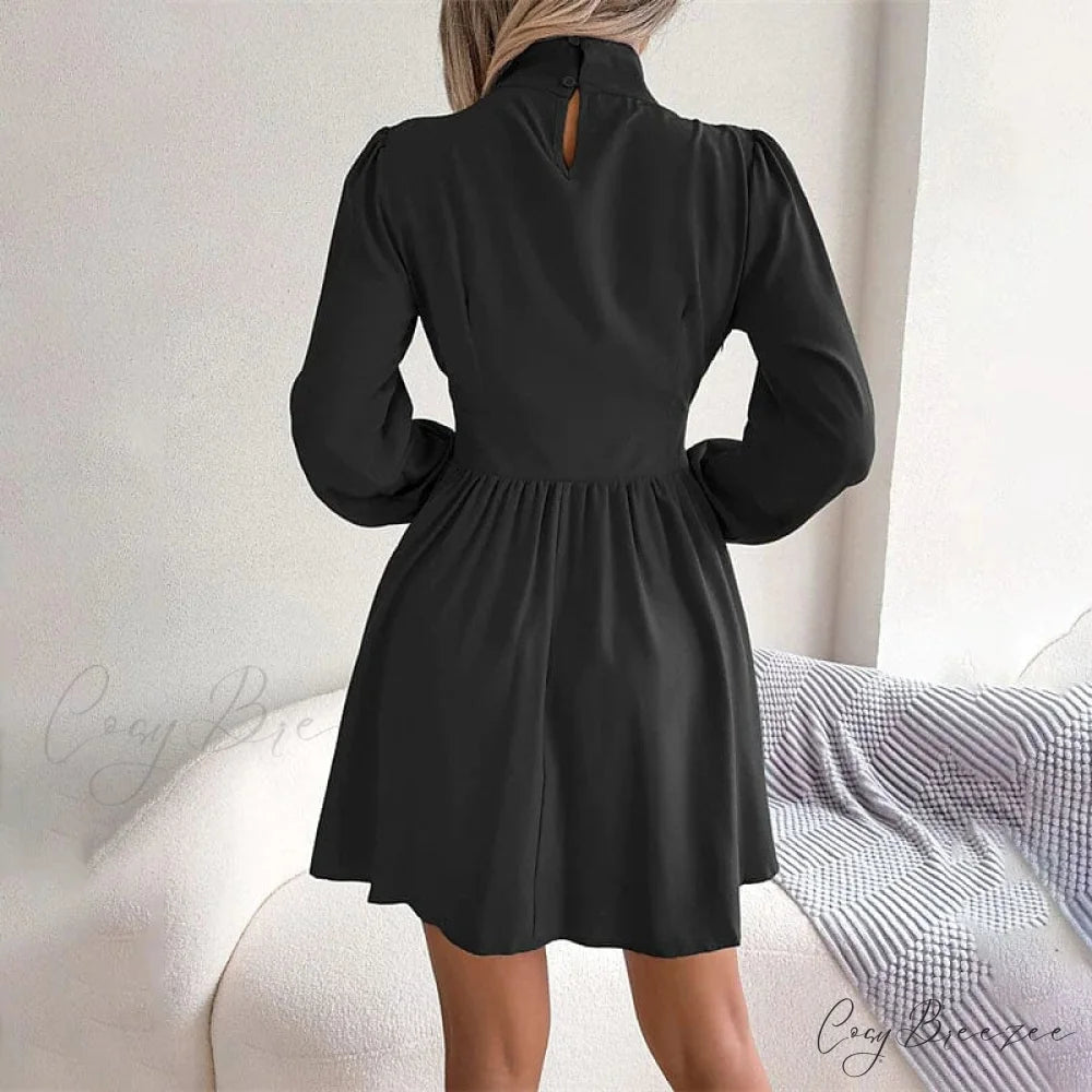 Turtleneck Mini Dress for Women