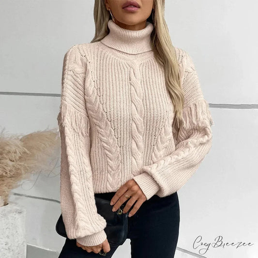 Turtleneck Urban Knit Sweater Apricot / S swraters-241228