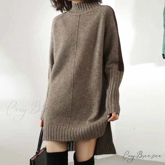 Turtleneck Wool Knit Warm Sweater Grey / S swraters-241228
