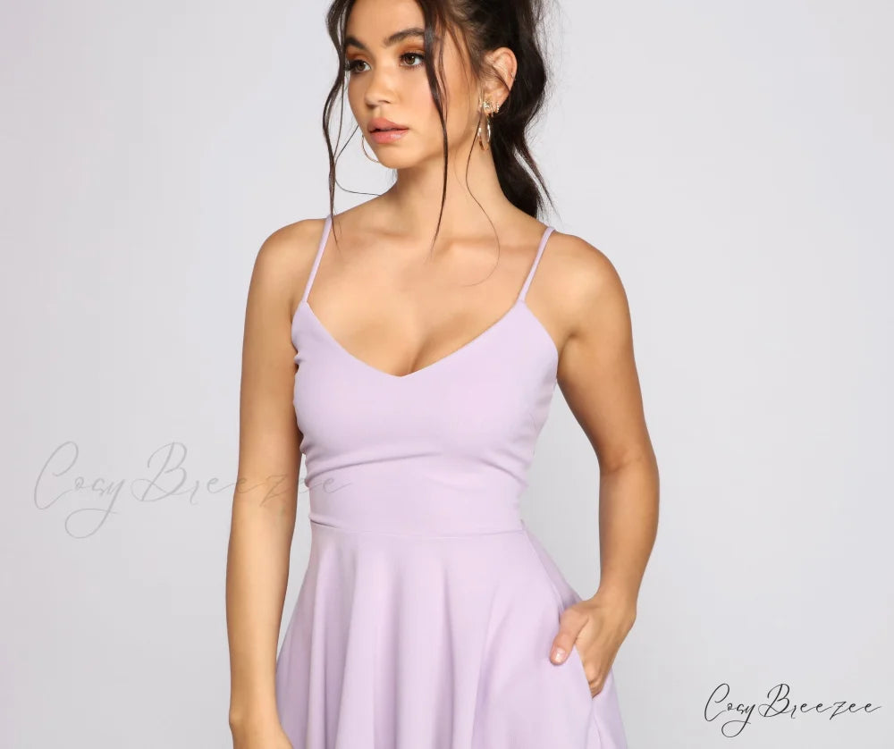 Twirl Around Stylish Ponte Skater Dress