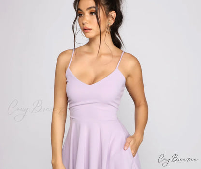 Twirl Around Stylish Ponte Skater Dress