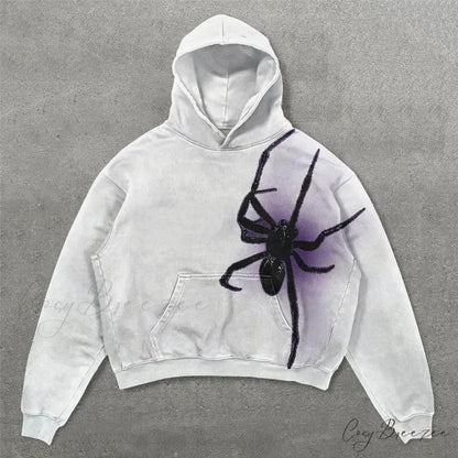 Two-Face Graphic Oversized Hoodie white1 / S hoodies-241228