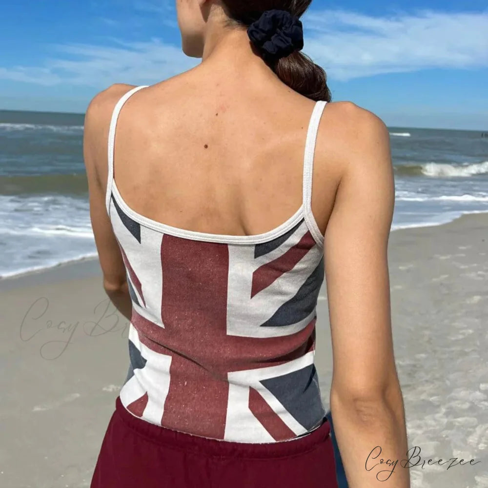 Union Jack Spaghetti Crop Top croptop-250223