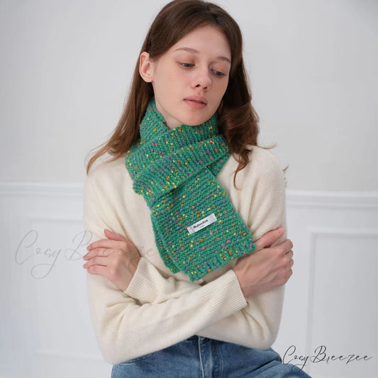 Unique Elegant Fashionable Cozy Warm Multi-color Stylish Modern Scarf Azure Blue