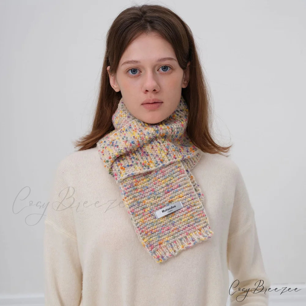 Unique Elegant Fashionable Cozy Warm Multi-color Stylish Modern Scarf Azure Blue