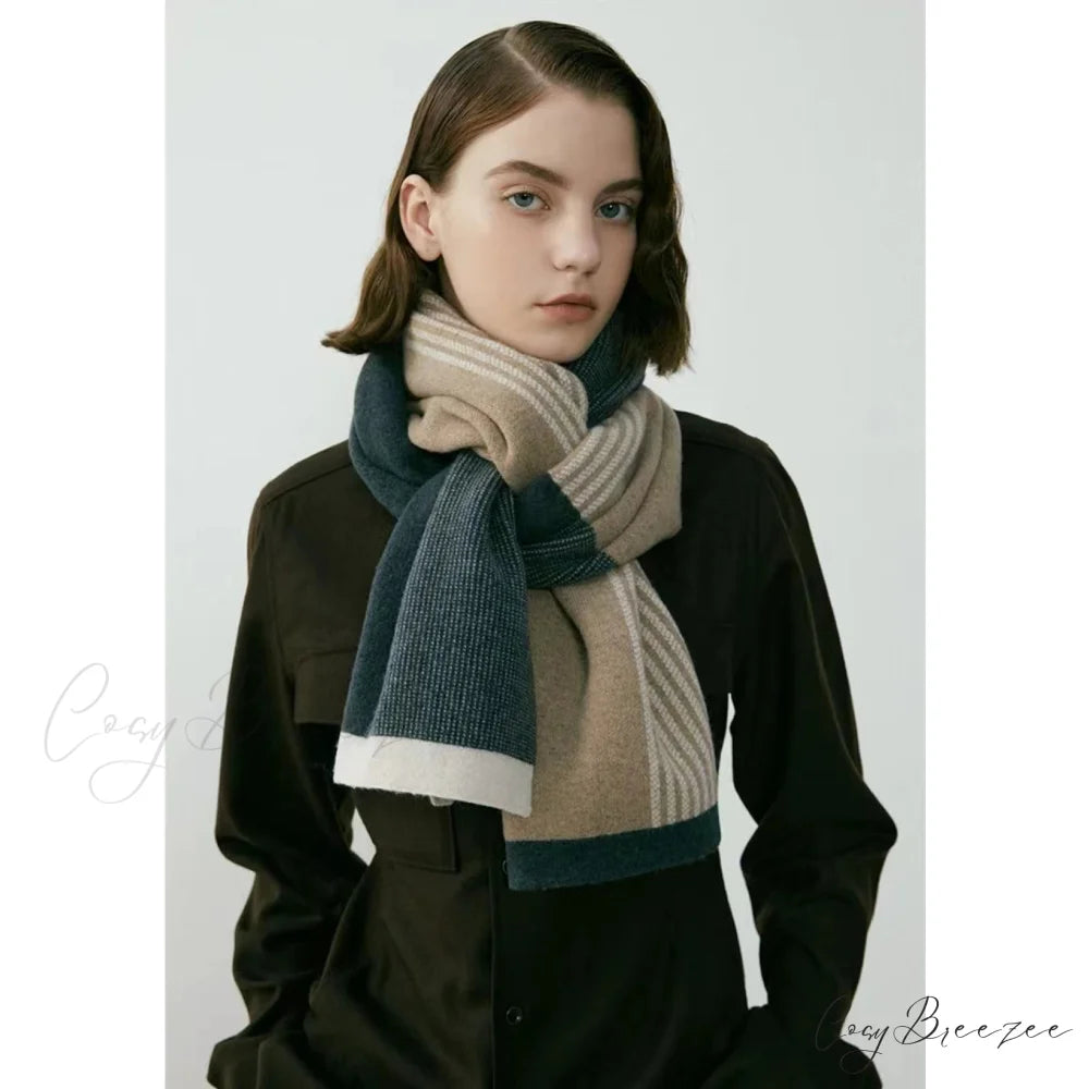 Unique Elegant Trendy Retro Cozy Stylish High-end Warm Scarf Grey