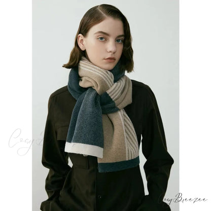 Unique Elegant Trendy Retro Cozy Stylish High-end Warm Scarf Grey