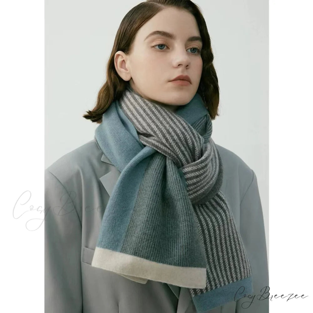 Unique Elegant Trendy Retro Cozy Stylish High-end Warm Scarf Grey