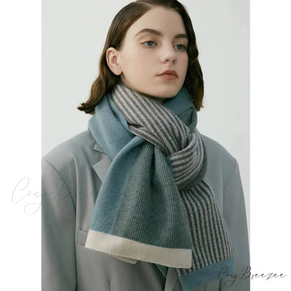 Unique Elegant Trendy Retro Cozy Stylish High-end Warm Scarf Grey